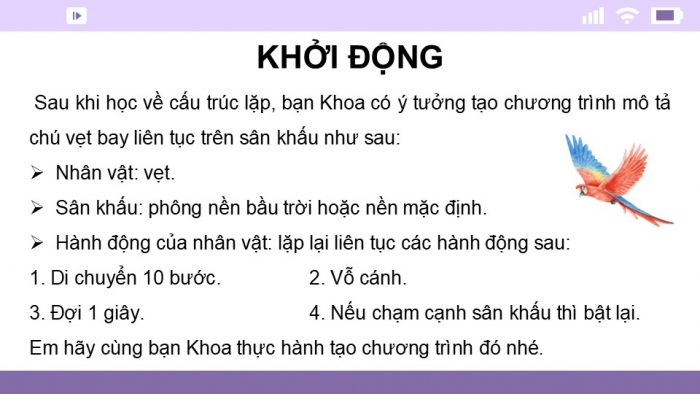 Giáo án điện tử Tin học 5 kết nối Bài 12: Thực hành sử dụng lệnh lặp