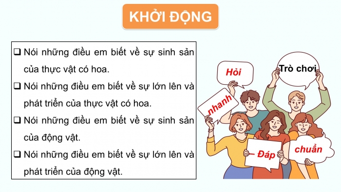 Giáo án điện tử Khoa học 5 chân trời Bài 17: Ôn tập chủ đề Thực vật và động vật