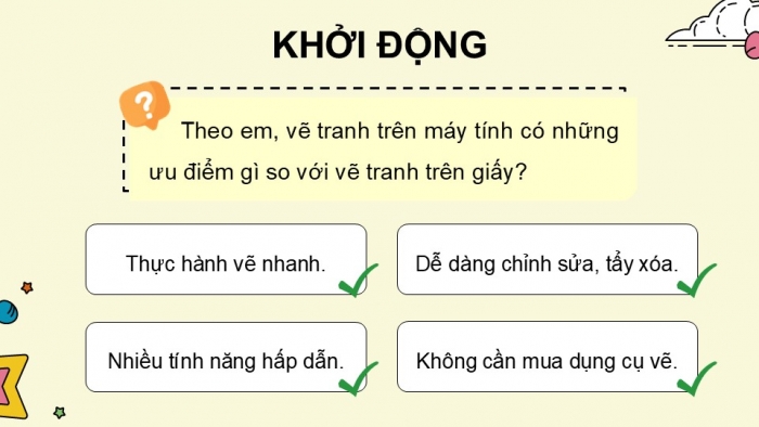 Giáo án điện tử Tin học 5 cánh diều Chủ đề E Lựa chọn 1 Bài 1: Làm quen với phần mền Paint