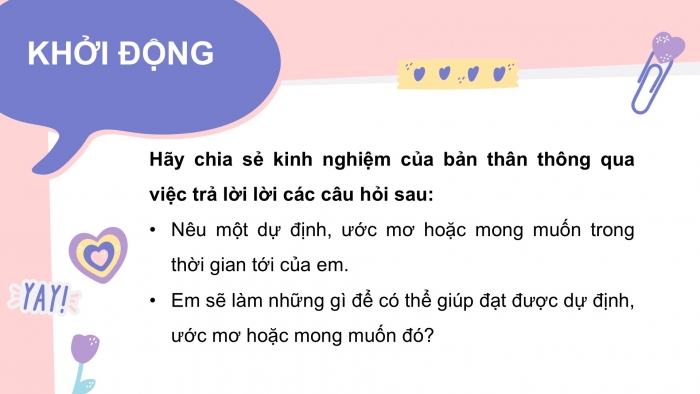 Giáo án điện tử Đạo đức 5 kết nối Bài 6: Lập kế hoạch cá nhân