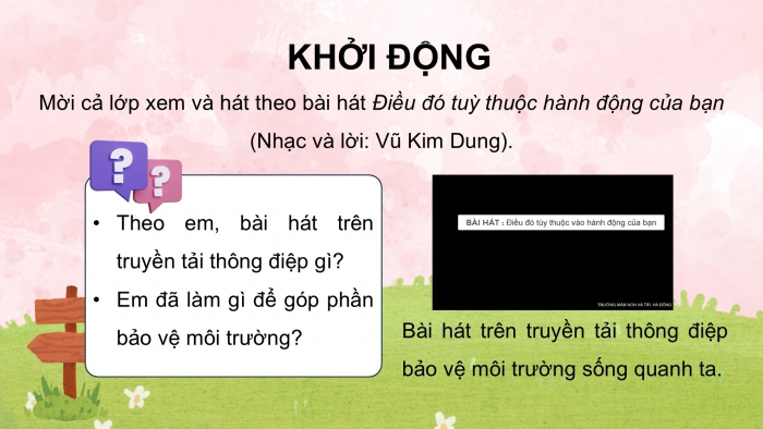 Giáo án điện tử Đạo đức 5 chân trời Bài 8: Em bảo vệ môi trường