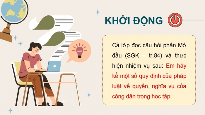 Giáo án điện tử Kinh tế pháp luật 12 kết nối Bài 11: Quyền và nghĩa vụ của công dân trong học tập