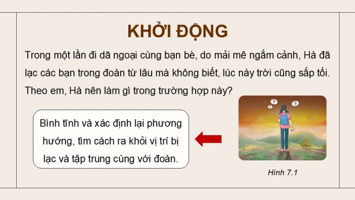 Giáo án điện tử Quốc phòng an ninh 12 kết nối Bài 7: Tìm và giữ phương hướng