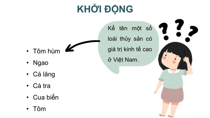 Giáo án điện tử Công nghệ 12 Lâm nghiệp Thủy sản Cánh diều Bài 18: Kĩ thuật nuôi một số loài thủy sản phổ biến