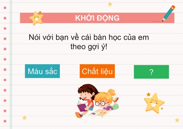 Giáo án điện tử Tiếng Việt 2 chân trời Bài 4: Đọc Cái bàn học của tôi, Nghe – viết Chị tẩy và em bút chì, Phân biệt c/k, d/r, ươn/ương