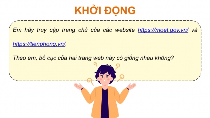 Giáo án điện tử Tin học ứng dụng 12 cánh diều Bài 11: Mô hình hộp, bố cục trang web