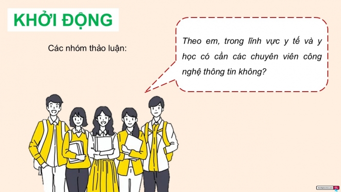 Giáo án điện tử Khoa học máy tính 12 cánh diều Bài 3: Dự án nhỏ Tìm hiểu thông tin tuyển sinh và hướng nghiệp về lĩnh vực đào tạo 