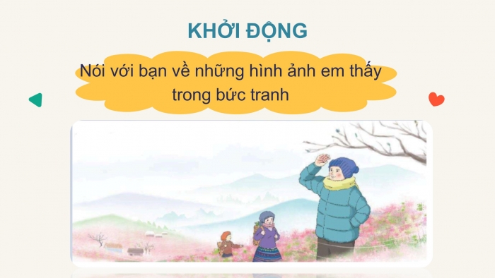 Giáo án điện tử Tiếng Việt 2 chân trời Bài 4: Đọc Mùa đông ở vùng cao, Nghe – viết Mưa cuối mùa, Phân biệt d/gi, iu/iêu, oăn/oăng