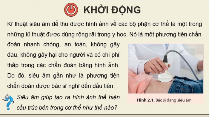 Giáo án điện tử chuyên đề Vật lí 12 cánh diều Bài 2: Siêu âm và cộng hưởng từ