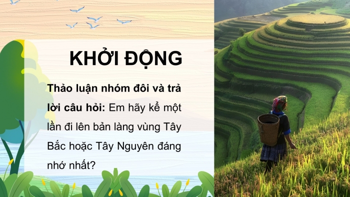 Giáo án PPT dạy thêm Tiếng Việt 5 chân trời bài 2: Bài đọc Một ngày ở Đê Ba. Luyện tập tìm ý, lập dàn ý cho bài văn kể chuyện sáng tạo (tiếp theo)