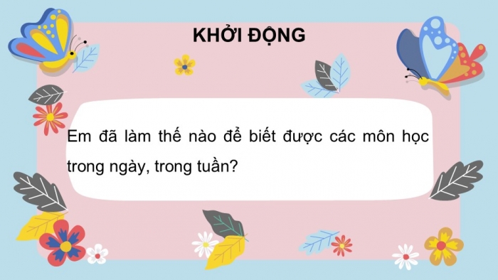 Giáo án điện tử tiếng Việt 2 kết nối Bài 10: Thời khoá biểu