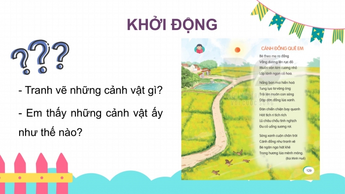 Giáo án điện tử Tiếng Việt 2 kết nối Bài 30: Cánh đồng quê em