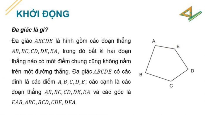 Giáo án điện tử Toán 9 kết nối Bài 30: Đa giác đều