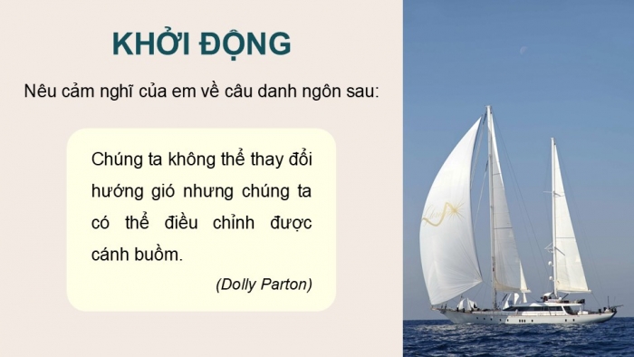 Giáo án điện tử Công dân 9 kết nối Bài 7: Thích ứng với thay đổi