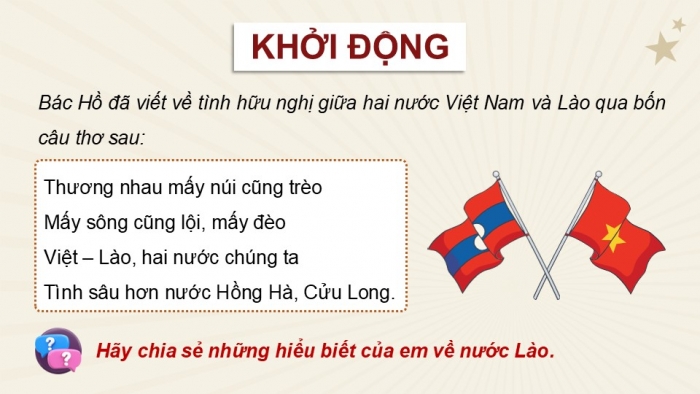 Giáo án điện tử Lịch sử và Địa lí 5 kết nối Bài 19: Nước Cộng hòa Dân chủ Nhân dân Lào