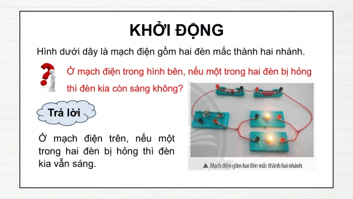 Giáo án điện tử KHTN 9 chân trời - Phân môn Vật lí Bài 10: Đoạn mạch song song