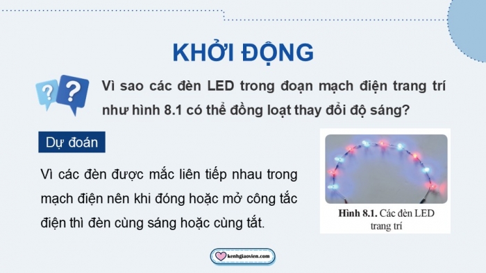 Giáo án điện tử KHTN 9 cánh diều - Phân môn Vật lí Bài 8: Đoạn mạch nối tiếp