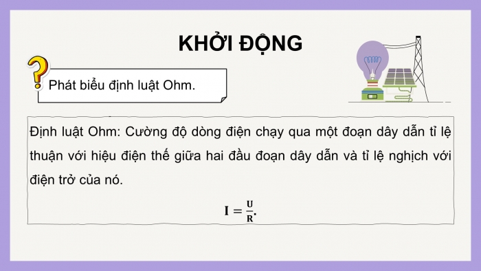 Giáo án điện tử KHTN 9 cánh diều - Phân môn Vật lí Bài tập (Chủ đề 3)