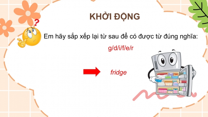 Giáo án điện tử Công nghệ 5 kết nối Bài 6: Sử dụng tủ lạnh