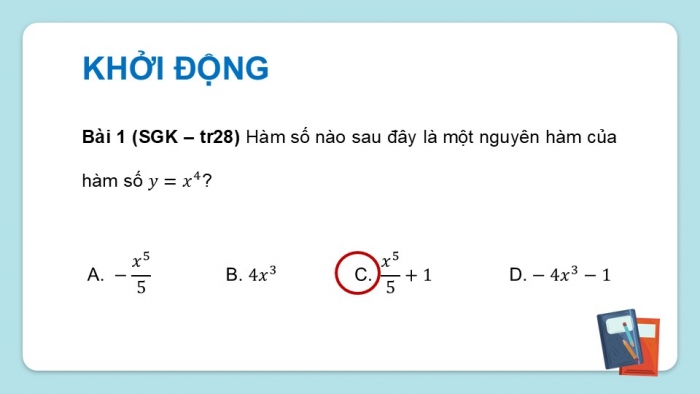 Giáo án điện tử Toán 12 chân trời Bài tập cuối chương IV