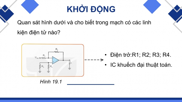 Giáo án điện tử Công nghệ 12 Điện - Điện tử Kết nối Bài 19: Khuếch đại thuật toán