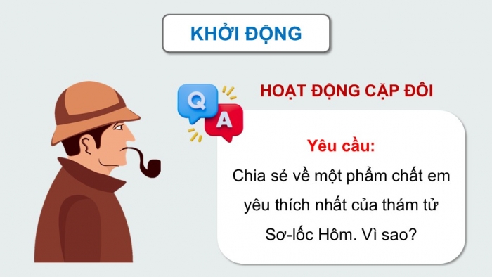 Giáo án điện tử Ngữ văn 9 chân trời Bài 7: Cách suy luận (Ren-sâm Rít)