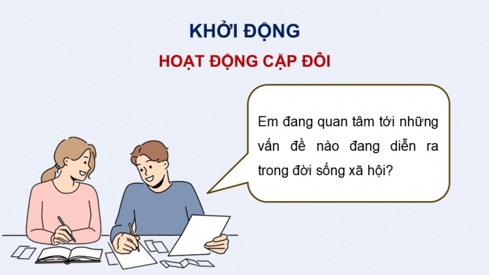 Giáo án điện tử Ngữ văn 9 chân trời Bài 8: Thảo luận về một vấn đề trong đời sống