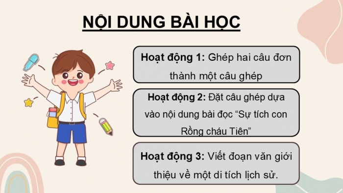 Giáo án điện tử Tiếng Việt 5 chân trời Bài 1: Luyện tập về câu ghép