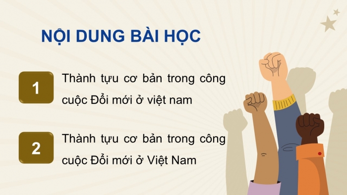 Giáo án điện tử Lịch sử 12 kết nối Bài 11: Thành tựu cơ bản và bài học của công cuộc Đổi mới ở Việt Nam từ năm 1986 đến nay (P2)