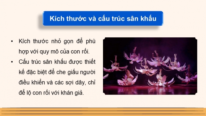 Giáo án điện tử Mĩ thuật 9 chân trời bản 1 Bài 10: Thiết kế sân khấu biểu diễn rối dây