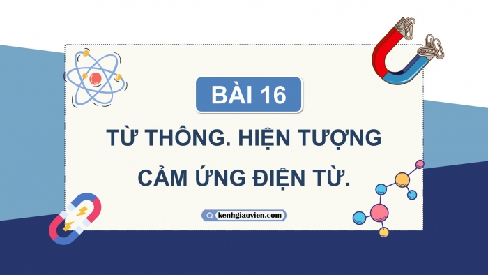 Giáo án điện tử Vật lí 12 kết nối Bài 16: Từ thông. Hiện tượng cảm ứng điện từ