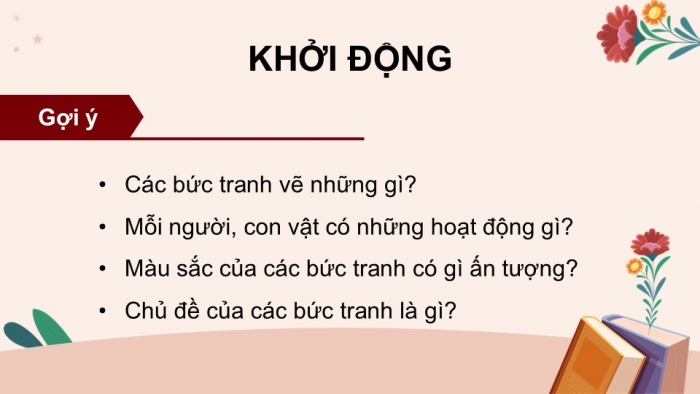 Giáo án điện tử Tiếng Việt 5 chân trời Bài 8: Tranh làng Hồ