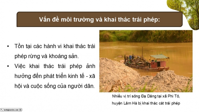 Giáo án điện tử Địa lí 9 chân trời Bài 18: Thực hành Vấn đề môi trường trong phát triển kinh tế - xã hội ở Tây Nguyên