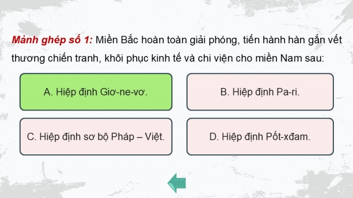 Giáo án điện tử Lịch sử 9 chân trời Bài 17: Việt Nam từ năm 1954 đến năm 1965