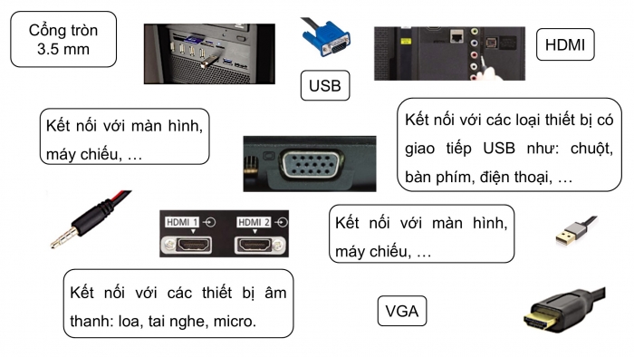 Giáo án điện tử Tin học ứng dụng 12 cánh diều Bài 1: Thực hành kết nối máy tính với ti vi thông minh