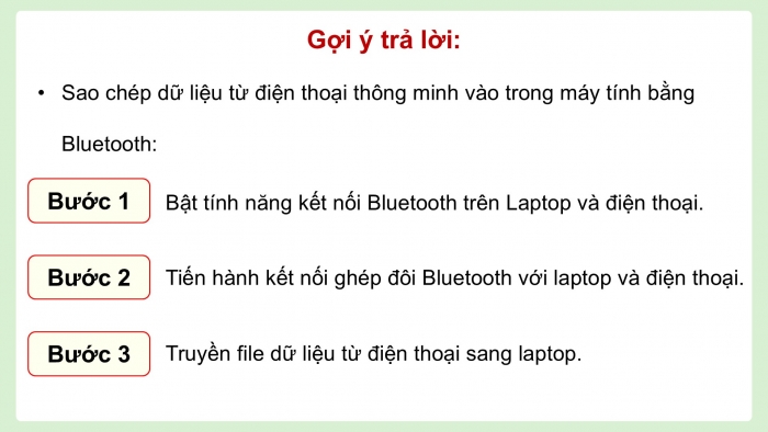 Giáo án điện tử Tin học ứng dụng 12 cánh diều Bài 2: Thực hành theo nhóm Kết nối các thiết bị không dây cho ứng dụng