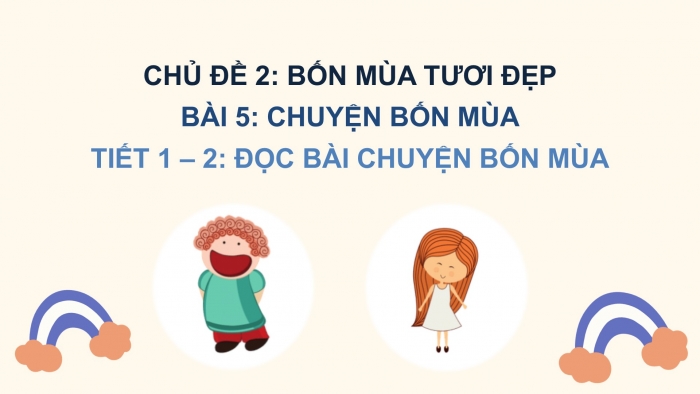 Giáo án điện tử Tiếng Việt 2 chân trời Bài 1: Đọc Chuyện bốn mùa