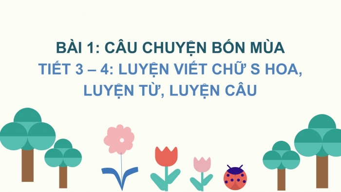 Giáo án điện tử Tiếng Việt 2 chân trời Bài 1: Viết chữ hoa S, Từ chỉ đặc điểm, Câu kiểu Ai thế nào?