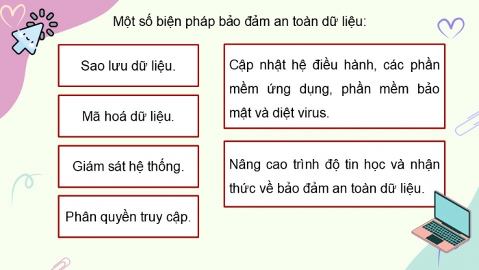 Giáo án điện tử chuyên đề Tin học ứng dụng 12 kết nối Bài 9: Thực hành bảo vệ dữ liệu