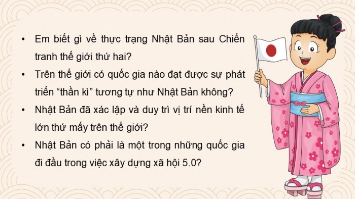 Giáo án điện tử chuyên đề Lịch sử 12 kết nối CĐ 2 Phần 1: Nhật Bản sau Chiến tranh thế giới thứ hai (1945 - 1973)