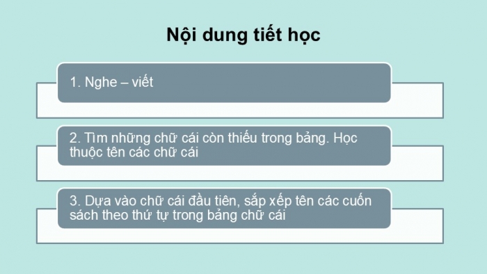 Giáo án điện tử tiếng Việt 2 kết nối Bài 4: Nghe – viết Làm việc thật là vui, Bảng chữ cái