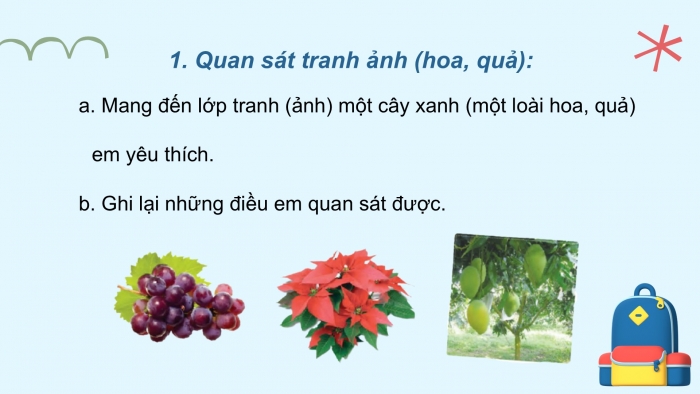 Giáo án điện tử Tiếng Việt 2 cánh diều Bài 21: Quan sát tranh ảnh cây, hoa, quả