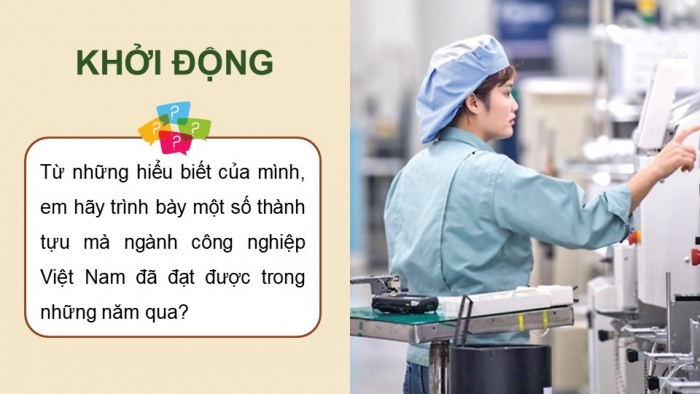 Giáo án điện tử Địa lí 12 chân trời Bài 19: Thực hành Vẽ biểu đồ, nhận xét và giải thích tình hình phát triển ngành công nghiệp