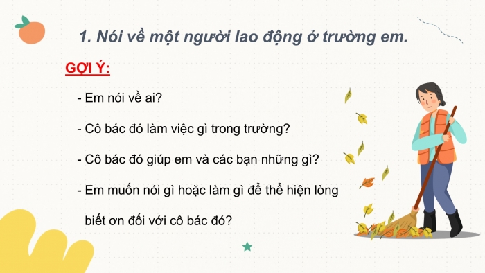 Giáo án điện tử Tiếng Việt 2 cánh diều Bài 33: Viết về một người lao động ở trường