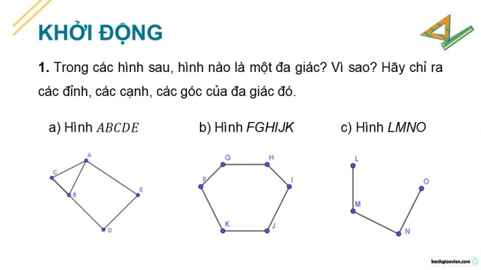 Giáo án điện tử Toán 9 kết nối Bài 30: Đa giác đều