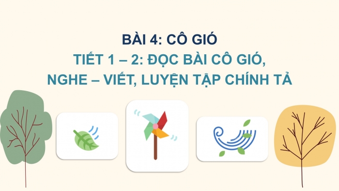 Giáo án điện tử Tiếng Việt 2 chân trời Bài 4: Đọc Cô gió, Nghe – viết Ai dậy sớm, Phân biệt ai/ay