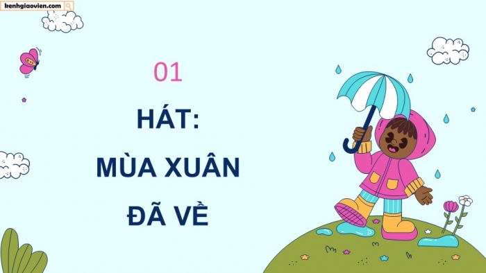 Giáo án điện tử Âm nhạc 9 chân trời Bài 11: Hát Mùa xuân đã về, Nhạc cụ thể hiện giai điệu Bài thực hành số 3