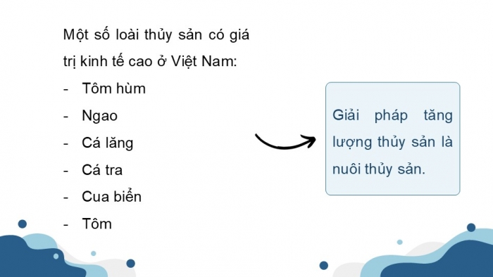 Giáo án điện tử Công nghệ 12 Lâm nghiệp - Thủy sản Kết nối Bài 19: Công nghệ nuôi một số loài thủy sản phổ biến ở Việt Nam