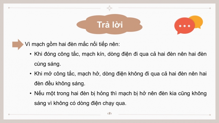 Giáo án điện tử KHTN 9 chân trời - Phân môn Vật lí Bài 9: Đoạn mạch nối tiếp