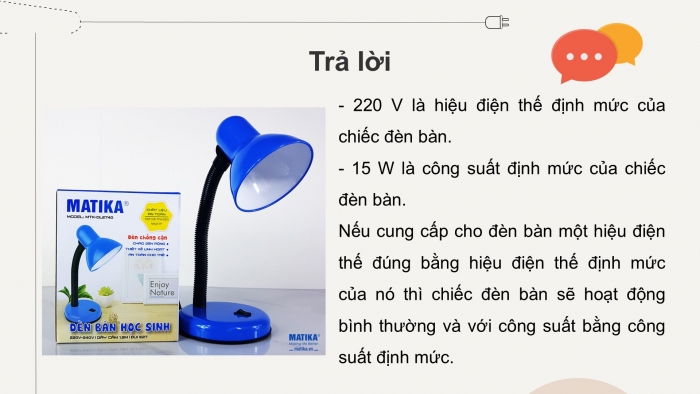 Giáo án điện tử KHTN 9 chân trời - Phân môn Vật lí Bài 11: Năng lượng điện. Công suất điện